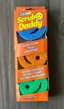 Scrub Daddy Colors FlexTexture Sponge Soft in Warm Water Firm in Cold, 3pk