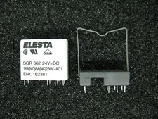 (1) ELESTA SGR66-024VDC 24VDC 16A(NO) 8A(NC) 250V-AC1 162381 WITH SOCKET