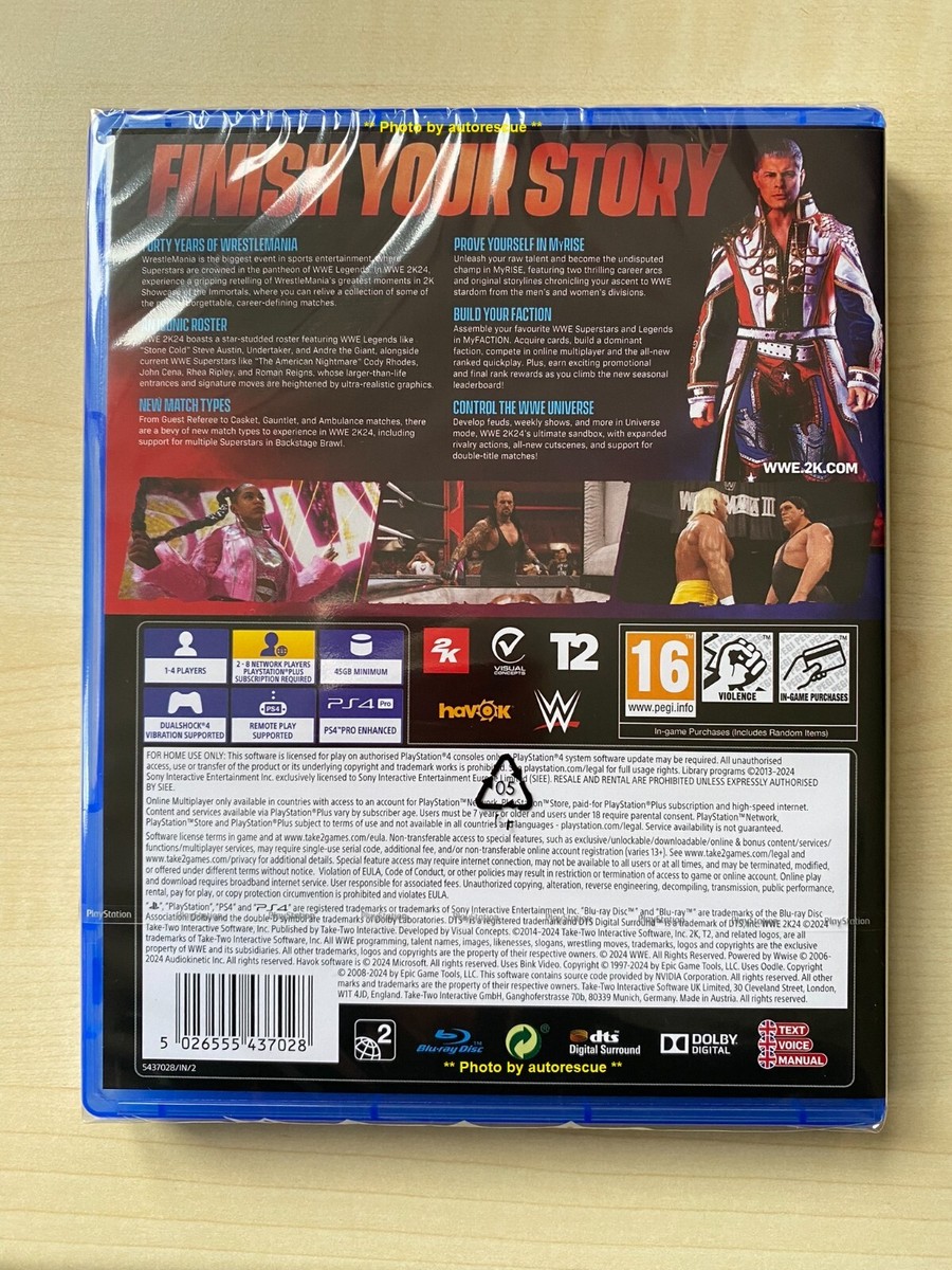 WWE 2K24 New and Sealed Playstation PS4