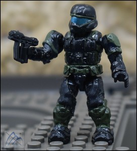Halo Mega Bloks Custom Green Odst Pilot Mini Figure 96835 Unsc Shortsword Ebay