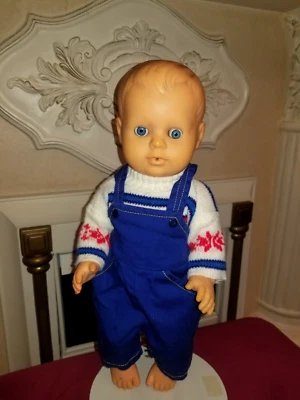 "Bub in Latzhose"   Schildkröt Kollektion ! 1960er Jahre ? - Bild 1 von 4