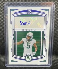 2020 Panini National Treasures Denzel Mims Rookie Auto /49 Baylor Jets #21