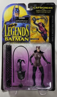 Selina Kyle Catwoman Legends Of Batman Figure With Whip By Kenner - Creased card