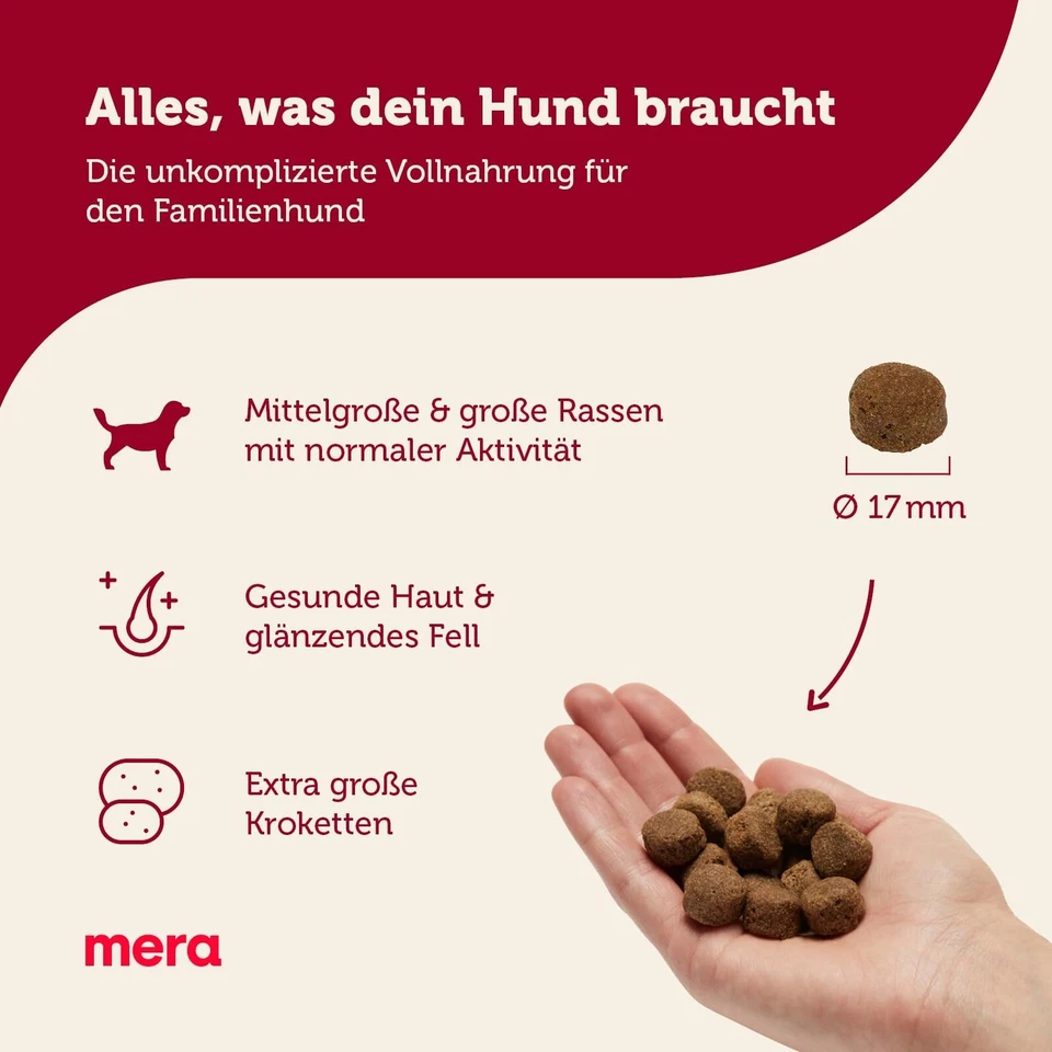 MERA DOG Hundefutter Brocken 2er SPARPAKET Trockenfutter für Hunde 2 x 12,5 kg - Bild 3 von 4