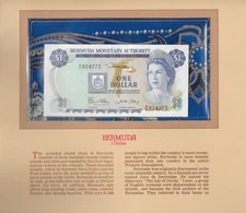 Most Treasured Banknotes Bermuda 1986 1 Dollar P-28c UNC Prefix A/8