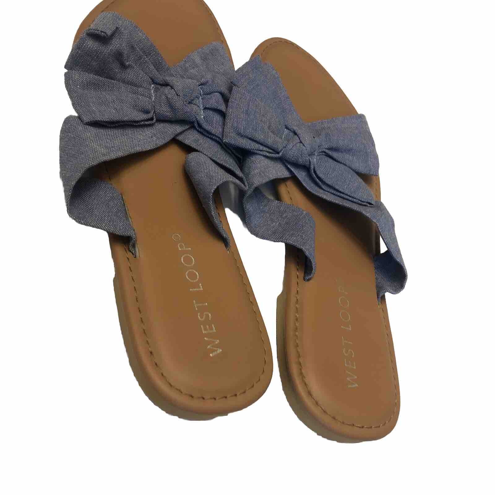 Women's Sandals West Loop Size 7/8 Flat Cushioned Comfort Walking Shoes  -image
