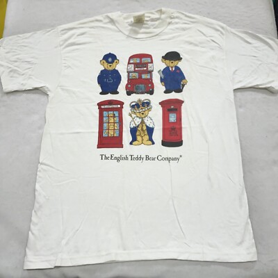 90s The English Teddy Bear Company Tシャツ vintage 90s THE ENGLISH TEDDY BEAR COMPANY T-Shirt LARGE london