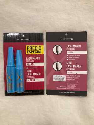 Max Factor LashMaker Mascara Black Waterproof (two) Regular size + Mini size