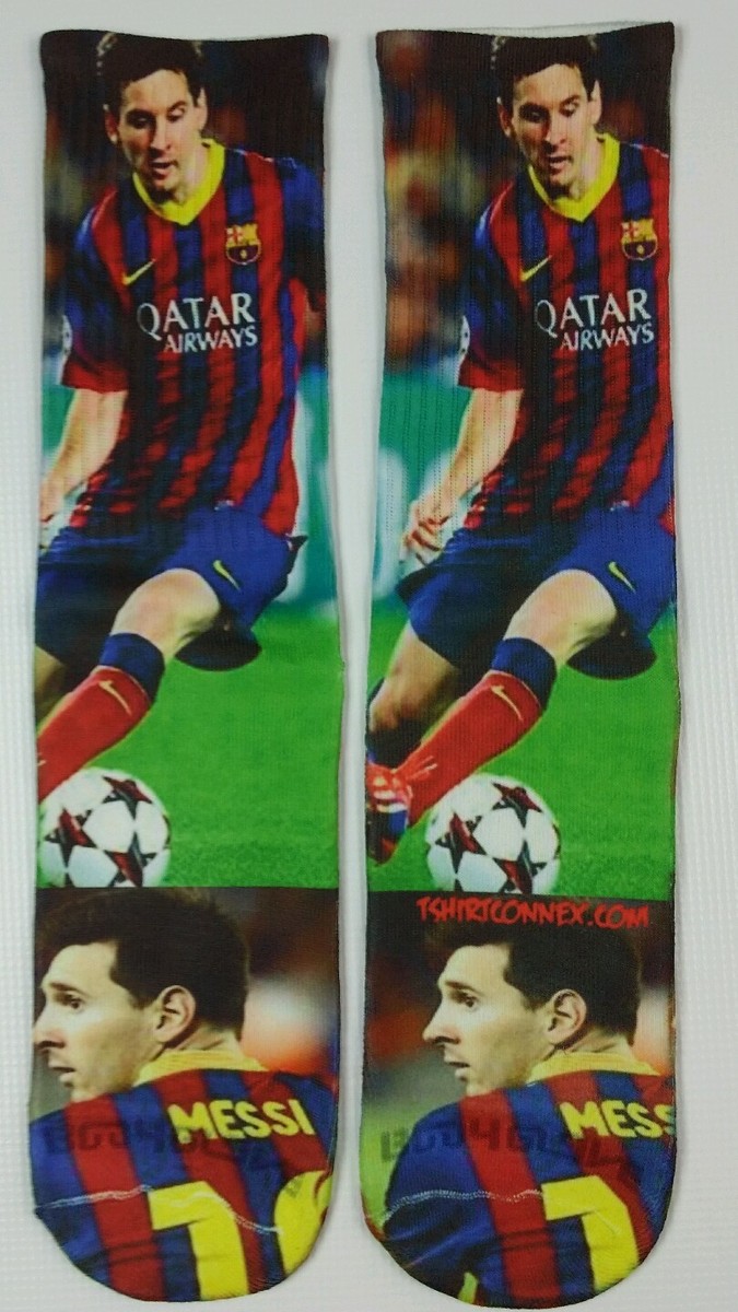 Custom Lionel Messi dry Fit socks gamma laney X XII Fighter bred