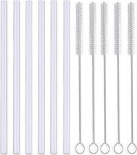 5-Pack Replacement Straws for Hydro Flask Wide Mouth 9.5 in; 10 in, White