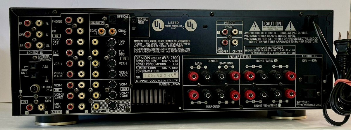 DENON AV サラウンドレシーバー　AVR-2700 Denon, AVR-2700 Precision Audio Component AV Surround