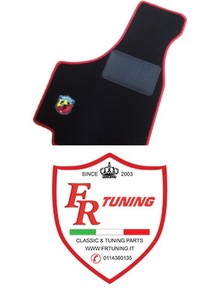 KIT SOVRATAPPETI ABARTH BORDO BLU FIAT 500 4 PEZZI