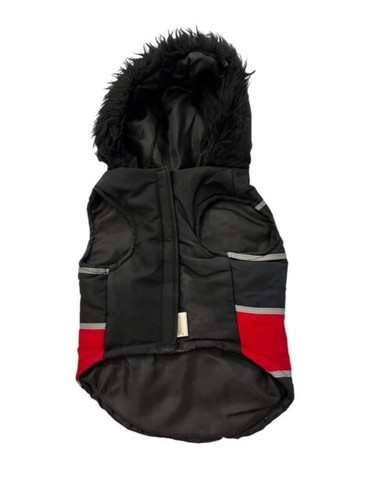 Dog Coat Insulated Nylon Jacket Hood Size Small Chihuahua Maltese Yorkshire 11" - Picture 3 of 11