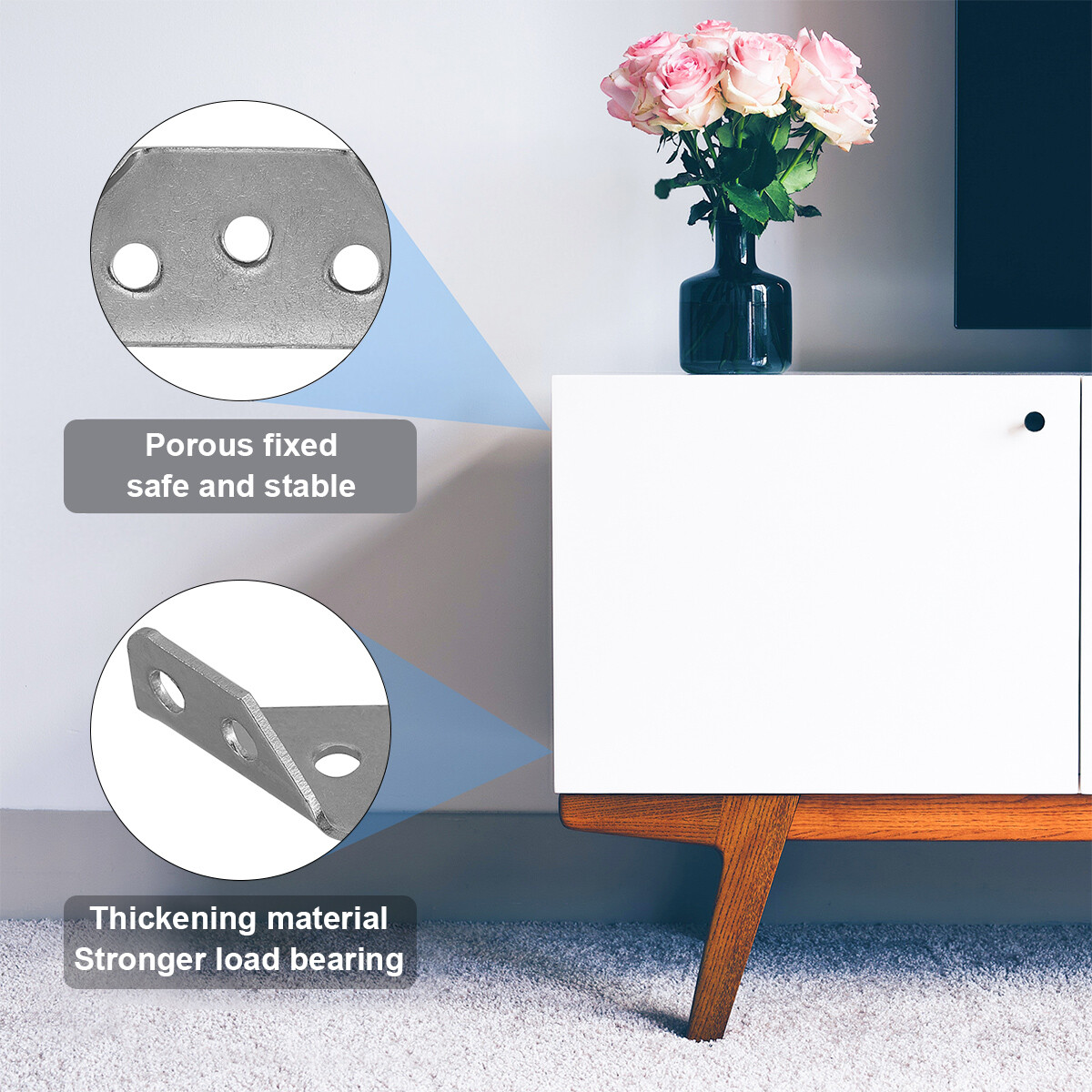 Lot Universal Furniture Corner Connector Stainless Steel Angle Corner Brackets