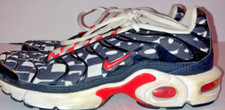 NIKE AIR MAX PLUS TN JUST DO IT , BLACK, WHITE, RED SIZE 7Y