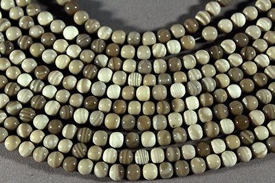 ELEGANT NATURAL POLAND PICTURE JASPER 6MM ROUND BEADS 15.5'' STRAND