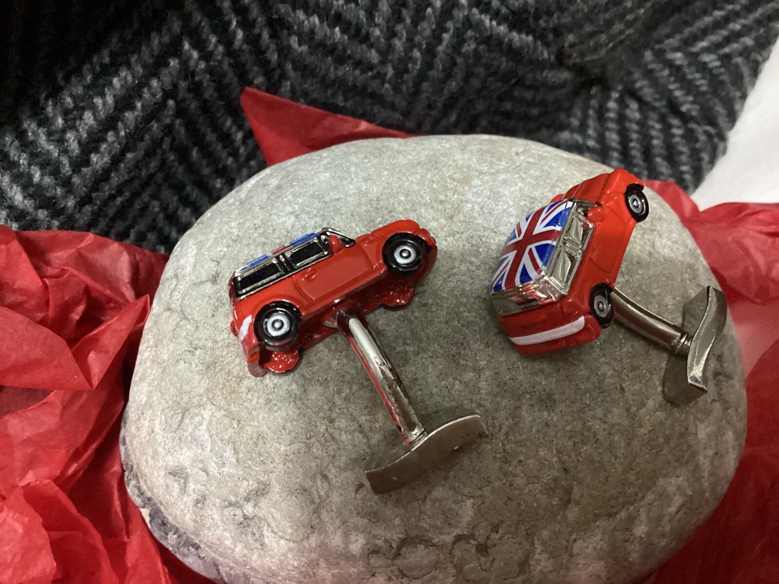 TM Lewin Mini Motor Car Union Jack Red Cufflinks eBay
