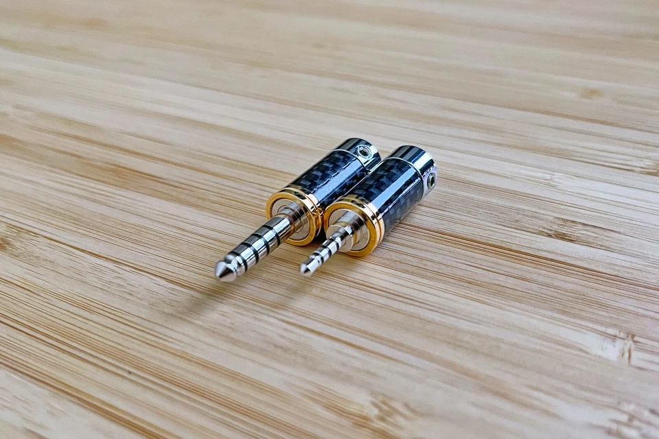 3.5mm TRS2.5mm TRRS 4.4mm TRRRS male Rhodium plated jack plug audio connector - Image 3 of 4