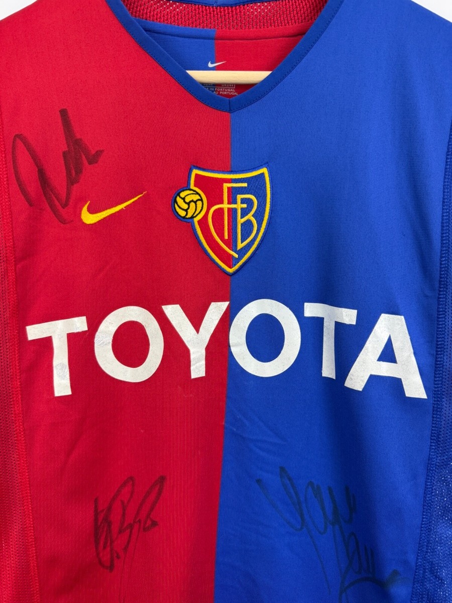 🇨🇭 Vintage 00s Nike Basel With Autographs Jersey Soccer T