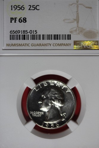1956 NGC 25C PF68 WASHINGTON QUARTER #B48985