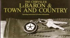 1983 Chrysler Lebaron Town Country Owners Manual