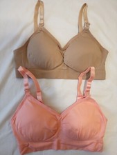 MATERNITY/BRESTFEEDING 2PK SPANDEX SEAMLESS STRETCH COMFORT SLEEP BRAS SZ M