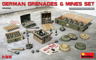 Miniart MA35258 1/35  WW.II German Grenades & Mine Set
