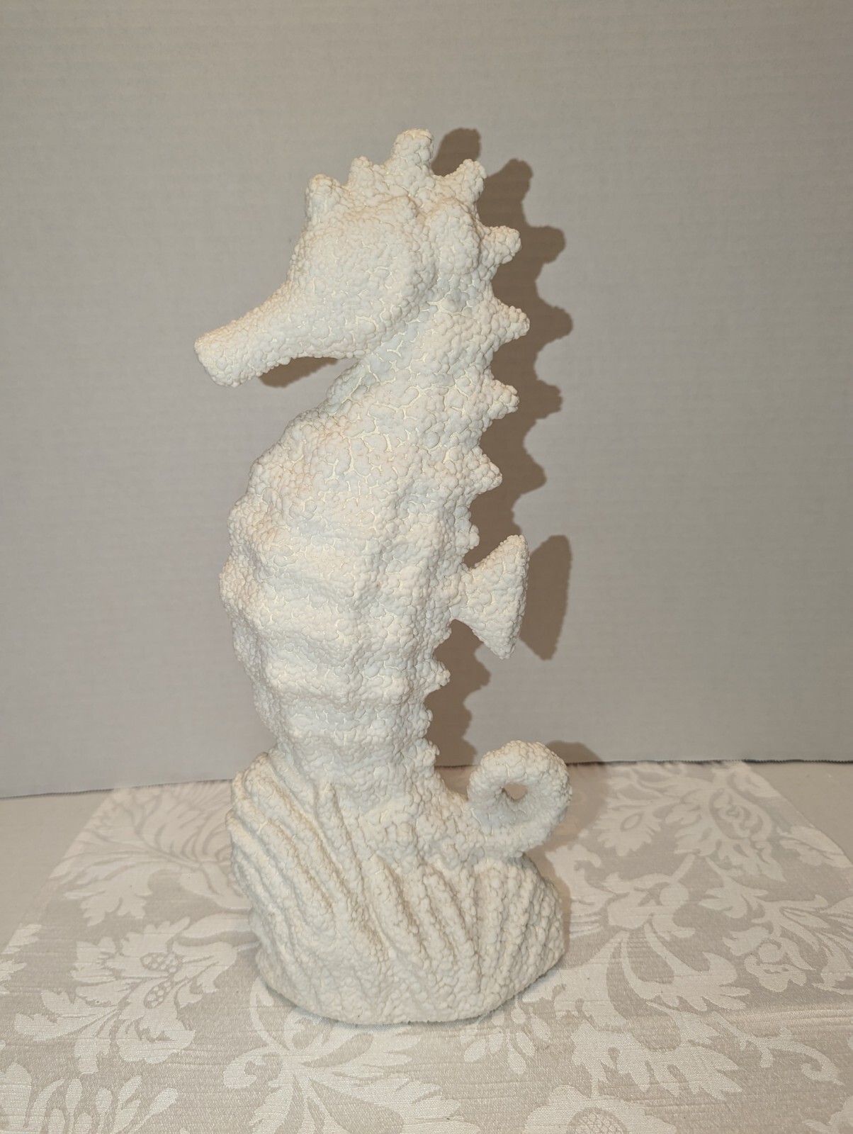 Vintage Royal Haeger #327-46 Popcorn Sculpture Sea Horse Nautical 14" 