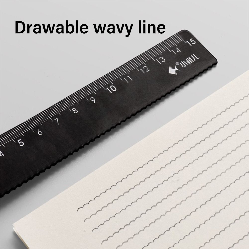 15cm Straight Ruler with Wavy Lines Scale Ruler Students Gift | eBay