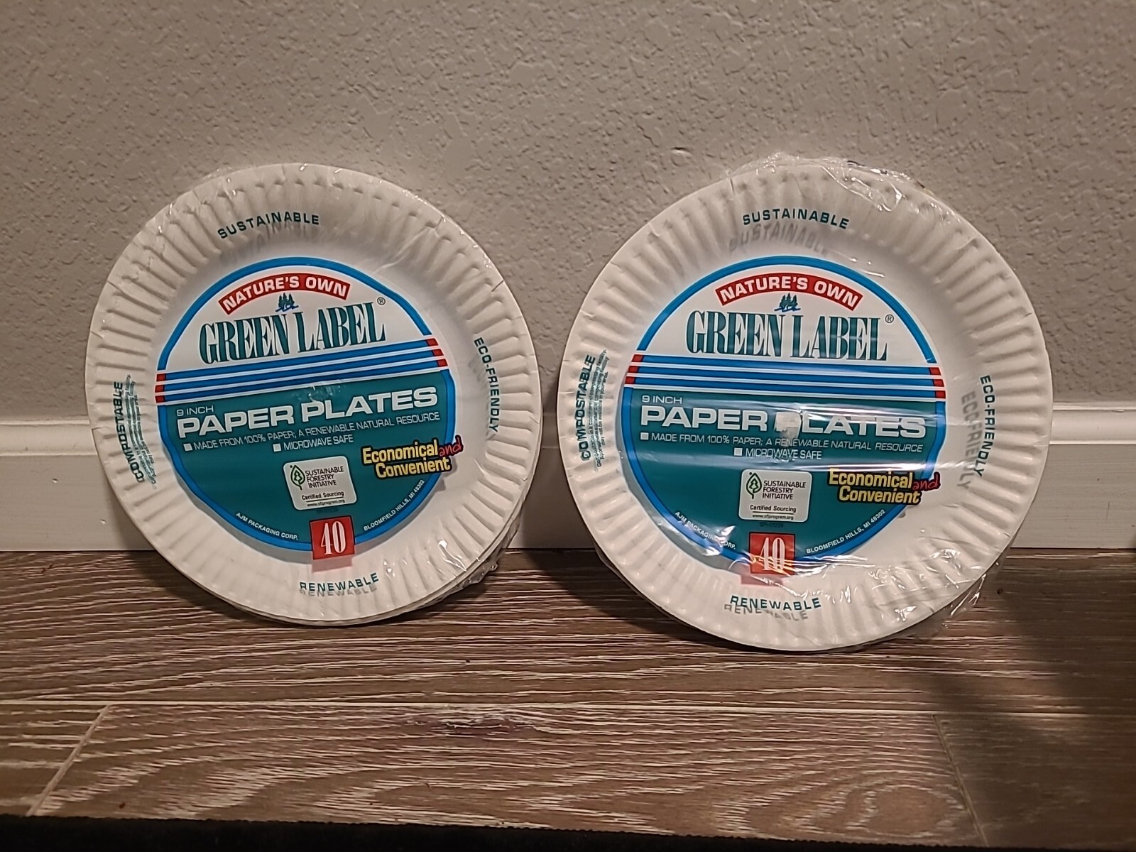 Nature's Own Green Label Paper Plates,No SFI01239, 80 plates eBay