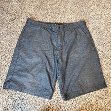 Hurley Mens Size 40 Grey Heathered Dri-FIT Hybrid Chino Walk Shorts Stretch