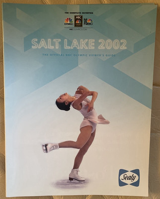 Salt Lake 2002 Official OLYMPICS VIEWERS GUIDE NBC Michelle Kwan Sarah Hughes  