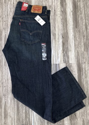 New LEVIS 569 Men’s Jeans Loose Straight Dark Blue 38 X 32 NWT