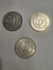 1901 O, 1921, 1897 morgan dollars