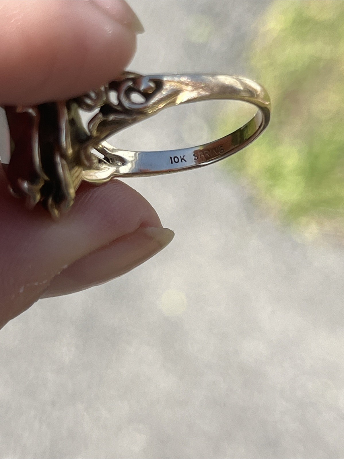 Antique Natural Ruby Rose Ring - image 7