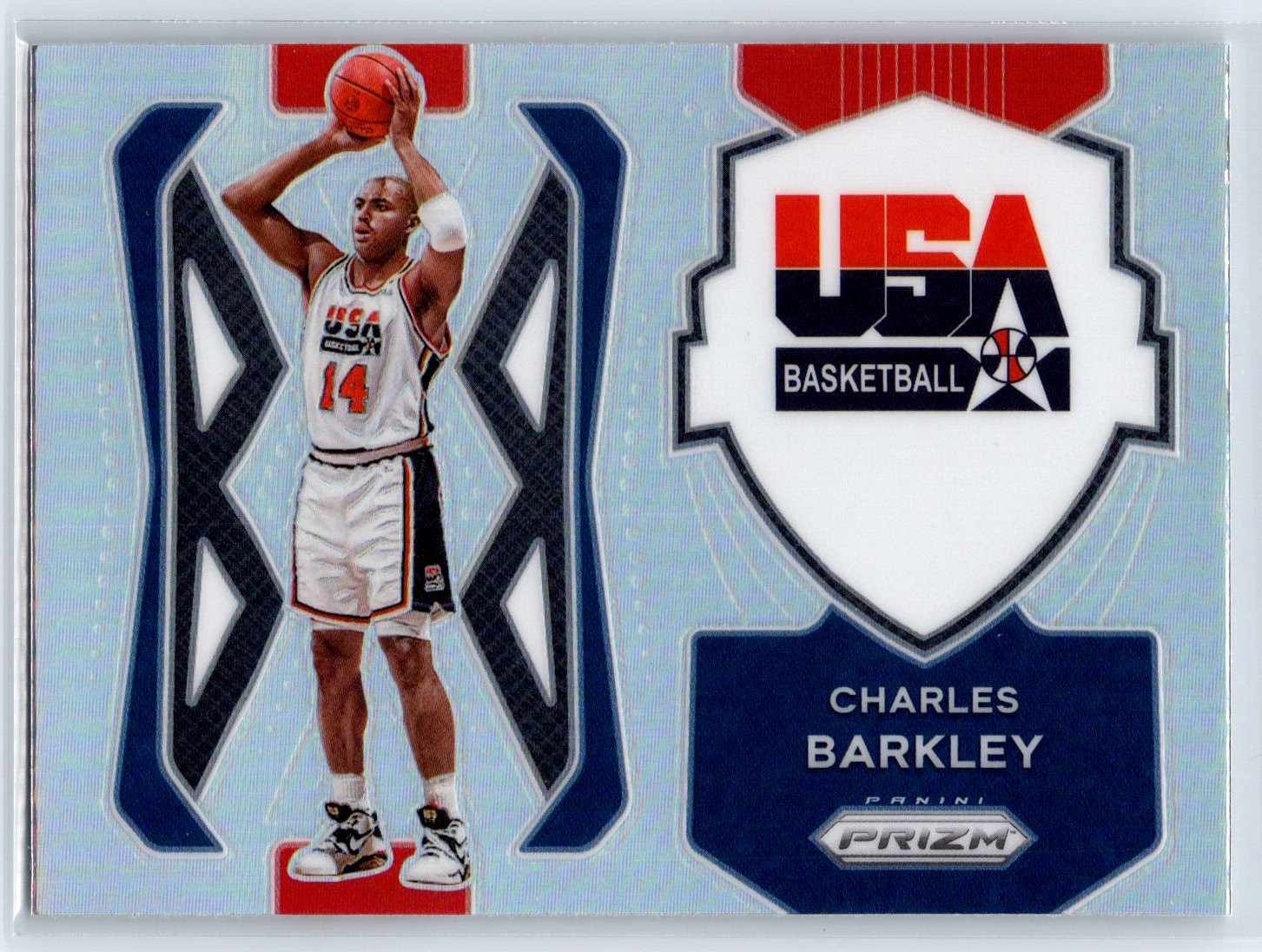 2021-22 Panini Prizm Charles Barkley USA Basketball Insert Silver Prizm #9