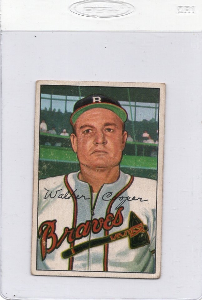 Walker Cooper 1952 Bowman # 208 Boston Braves *VG-EX*