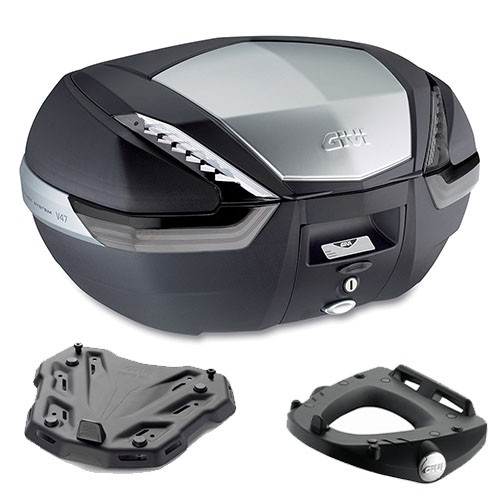 Givi V47NT Koffer Set Schwarz 47LT + Montageplatte BMW R 1300 R 2025-2026-image