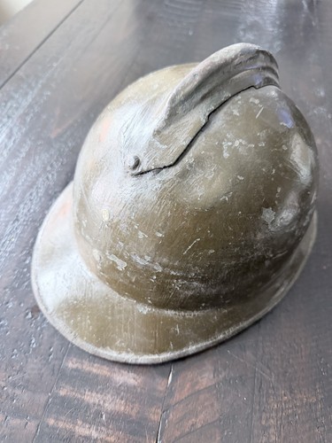 WW1 French Adrian helmet Infantry military Colonial? World War
