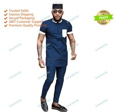 Designer Kurta With Pajama Traditional New Fabric Soft Cotton Kurta Color Blue