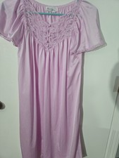MISS ELAINE Purple W/ Lace NYLON ROBE NIGHTGOWN SZ P/s