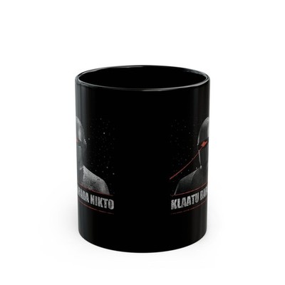 Klaatu Barada Nikto Iconic 11 oz Black Coffee Mug
