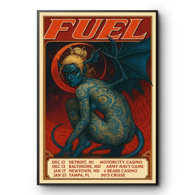 #ad #ad HOT Fuel Concert Poster MotorCity Casino Tour Wall Art Music Print $15.99