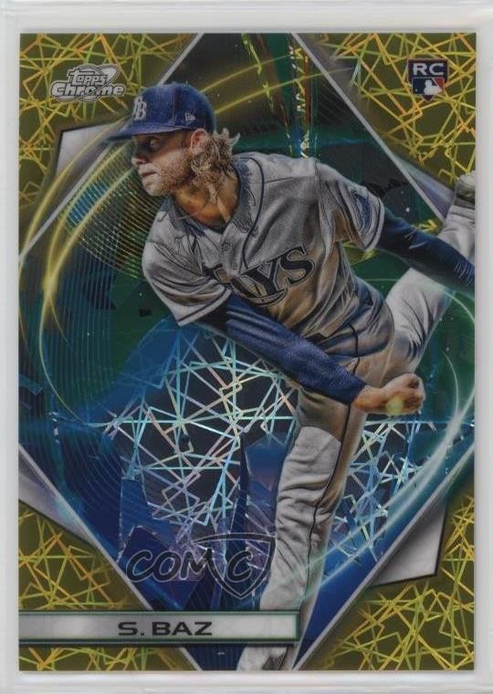 2022 Topps Cosmic Chrome Gold Interstellar Refractor /50 Shane Baz #43 Rookie RC