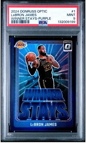 2024 Panini Donruss Optic Winner Stays LeBron James [Purple] #1 card