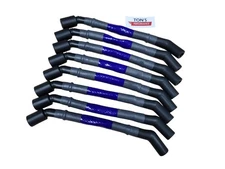 Ton's LS Spark Plug Wire Set 135 45 Corvette Camaro GMC Chevy 10mm Sleeved BLUE