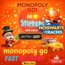  Hogwarts Racer Available   Monopoly Stickers Go 1-6  CHEAPEST  SUPER FAST  24/7