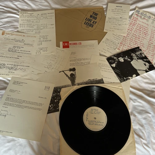 THE WHO - LIVE AT LEEDS - UK VINYL LP -  1970 IN OPENED SHRINK- PLUS INSERTS. EX