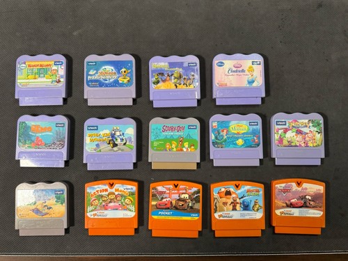 14 VTech V.Smile Learning System Game Cartridges Disney Lot Untested