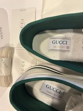 Gucci Men's Screener Web Distressed Suede Sneakers Size 41